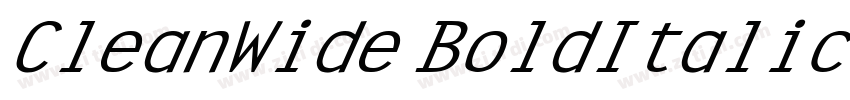 CleanWide BoldItalic字体转换